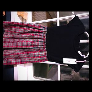 Vineyard Vines plaid dress w grosgrain ribbon NWT